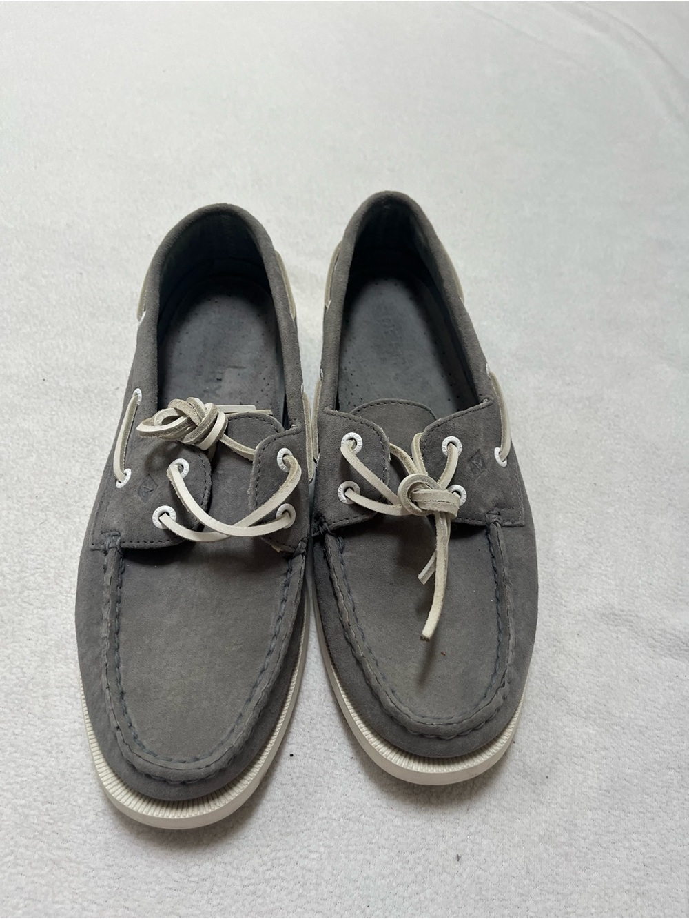 Sperry Top-Sider Women’s Gray Suede Boat Shoes Loafers Size 8